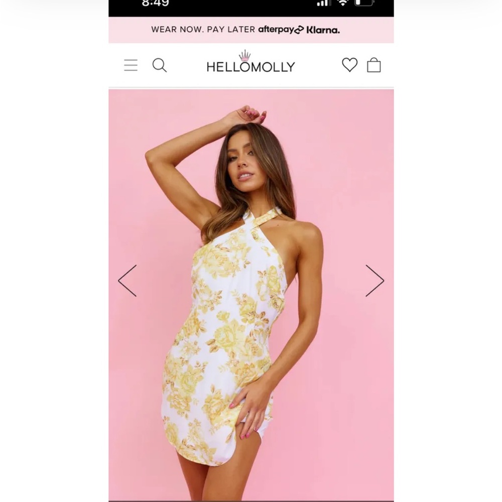 Hello Molly floral yellow/white dress